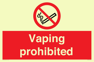 Vaping prohibited
